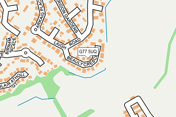 G77 5UQ map - OS OpenMap – Local (Ordnance Survey)