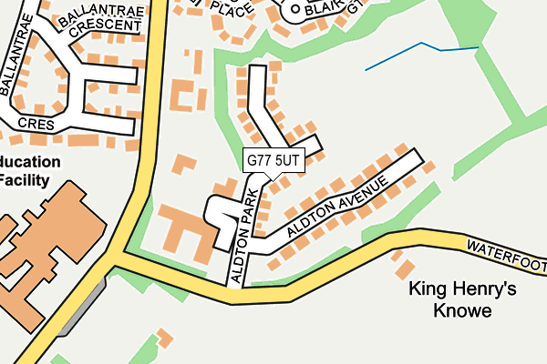 G77 5UT map - OS OpenMap – Local (Ordnance Survey)