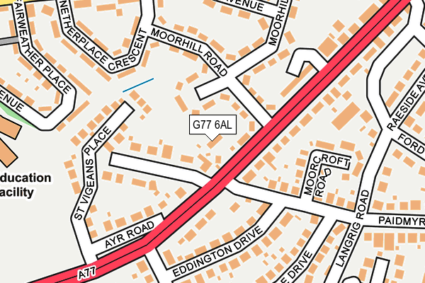 G77 6AL map - OS OpenMap – Local (Ordnance Survey)