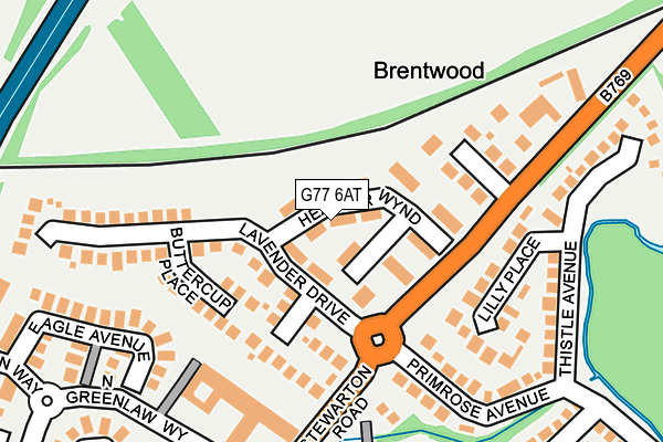 G77 6AT map - OS OpenMap – Local (Ordnance Survey)