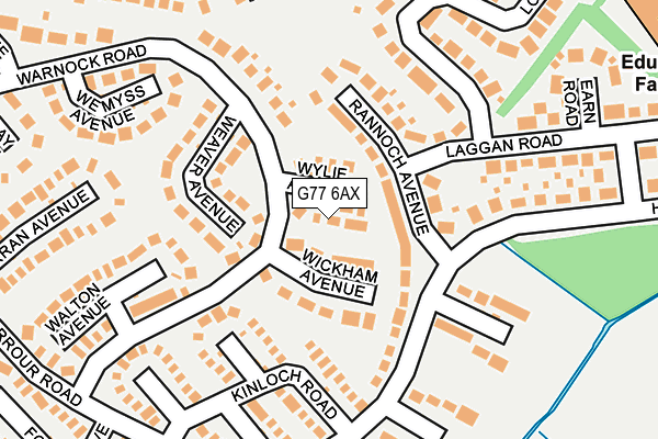 G77 6AX map - OS OpenMap – Local (Ordnance Survey)