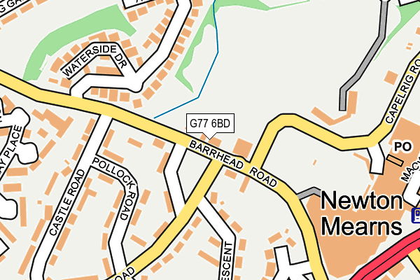 G77 6BD map - OS OpenMap – Local (Ordnance Survey)