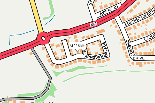 G77 6BF map - OS OpenMap – Local (Ordnance Survey)