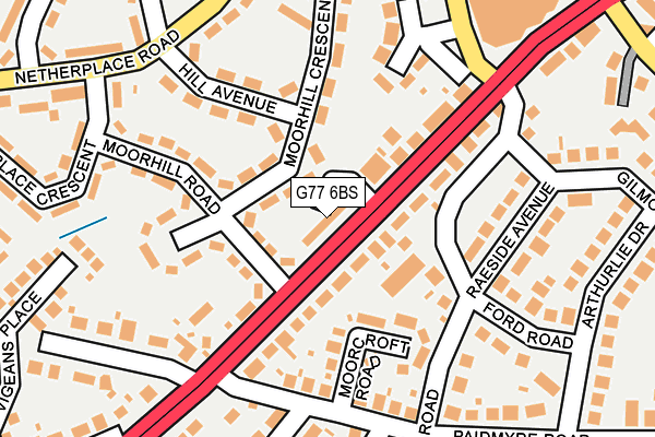 G77 6BS map - OS OpenMap – Local (Ordnance Survey)