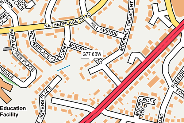 G77 6BW map - OS OpenMap – Local (Ordnance Survey)