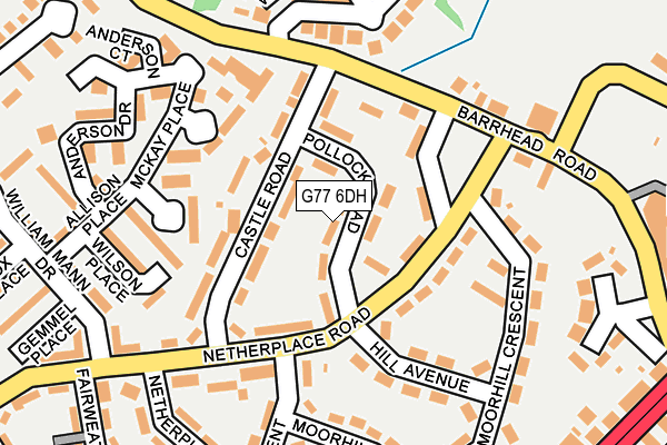 G77 6DH map - OS OpenMap – Local (Ordnance Survey)