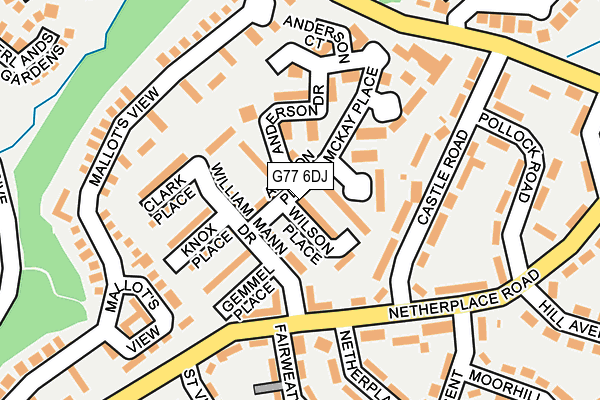 G77 6DJ map - OS OpenMap – Local (Ordnance Survey)