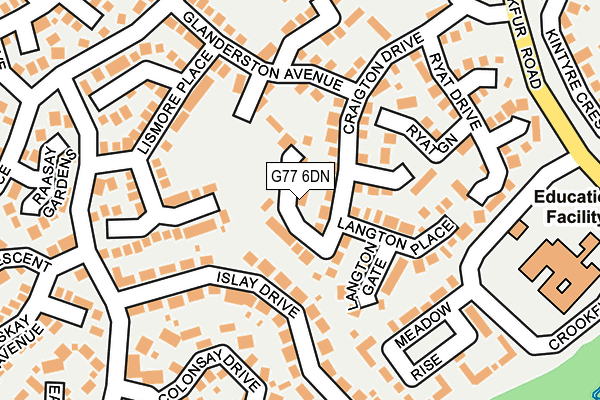 G77 6DN map - OS OpenMap – Local (Ordnance Survey)