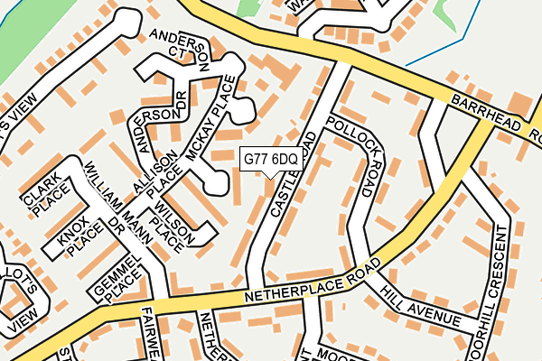 G77 6DQ map - OS OpenMap – Local (Ordnance Survey)