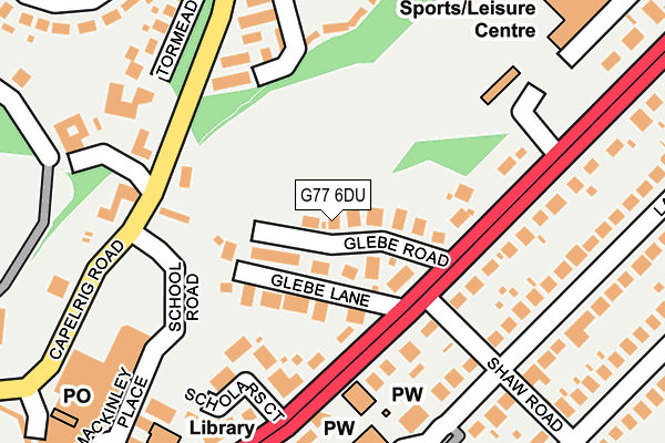 G77 6DU map - OS OpenMap – Local (Ordnance Survey)