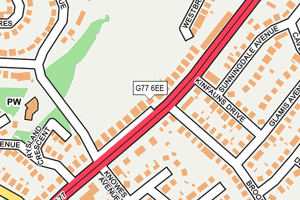 G77 6EE map - OS OpenMap – Local (Ordnance Survey)