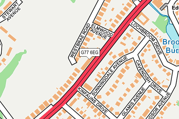 G77 6EG map - OS OpenMap – Local (Ordnance Survey)