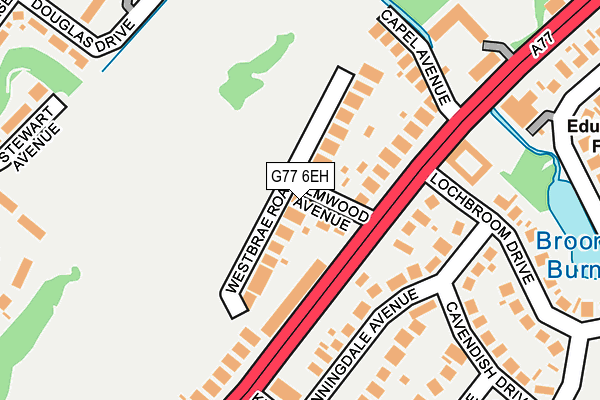 G77 6EH map - OS OpenMap – Local (Ordnance Survey)