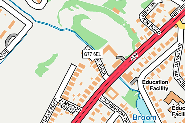 G77 6EL map - OS OpenMap – Local (Ordnance Survey)