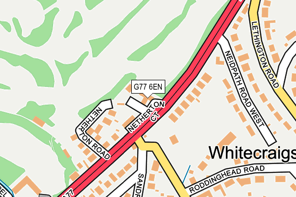 G77 6EN map - OS OpenMap – Local (Ordnance Survey)