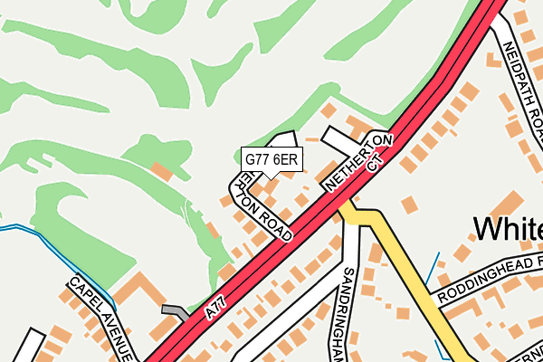 G77 6ER map - OS OpenMap – Local (Ordnance Survey)