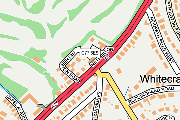 G77 6ES map - OS OpenMap – Local (Ordnance Survey)