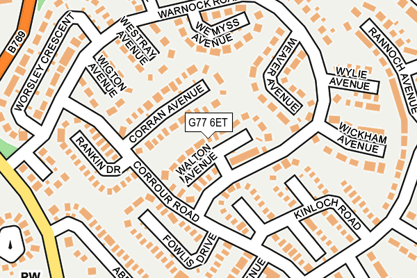 G77 6ET map - OS OpenMap – Local (Ordnance Survey)