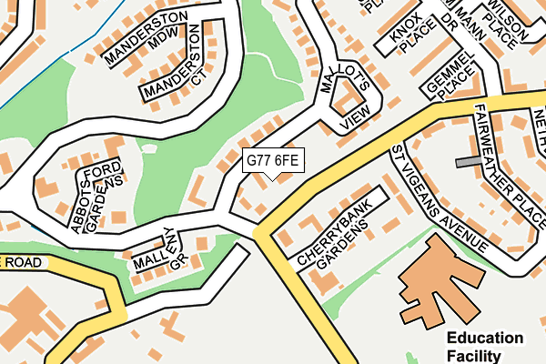 G77 6FE map - OS OpenMap – Local (Ordnance Survey)