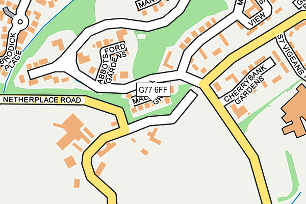 G77 6FF map - OS OpenMap – Local (Ordnance Survey)