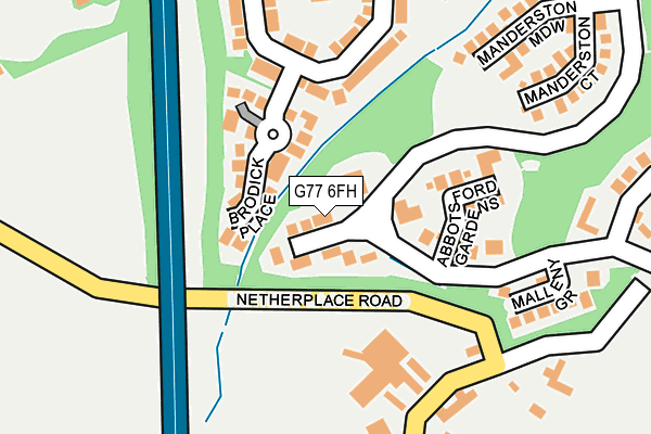 G77 6FH map - OS OpenMap – Local (Ordnance Survey)