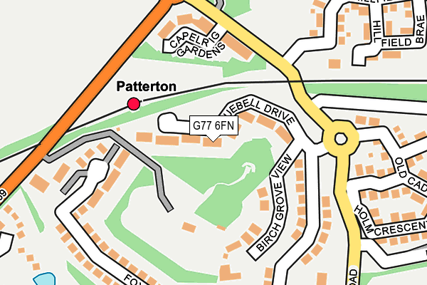 G77 6FN map - OS OpenMap – Local (Ordnance Survey)