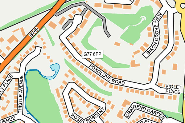 G77 6FP map - OS OpenMap – Local (Ordnance Survey)