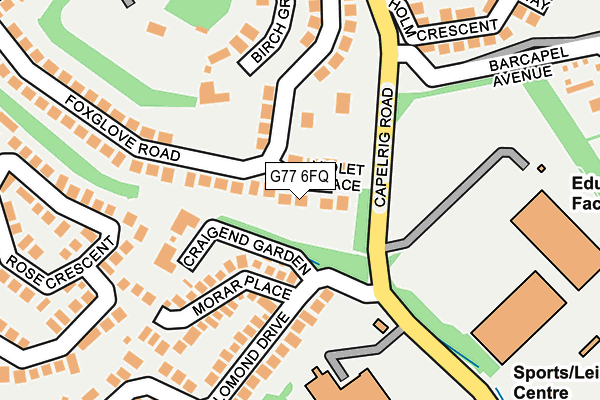 G77 6FQ map - OS OpenMap – Local (Ordnance Survey)