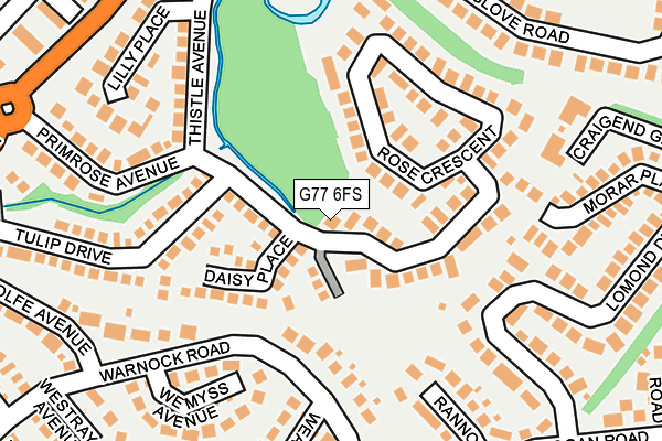 G77 6FS map - OS OpenMap – Local (Ordnance Survey)