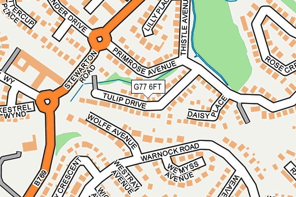 G77 6FT map - OS OpenMap – Local (Ordnance Survey)