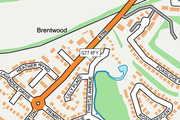 G77 6FY map - OS OpenMap – Local (Ordnance Survey)