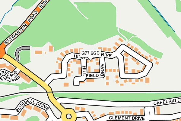 G77 6GD map - OS OpenMap – Local (Ordnance Survey)