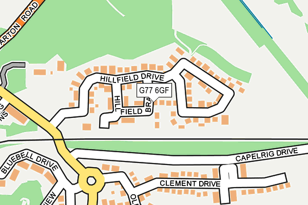 G77 6GF map - OS OpenMap – Local (Ordnance Survey)