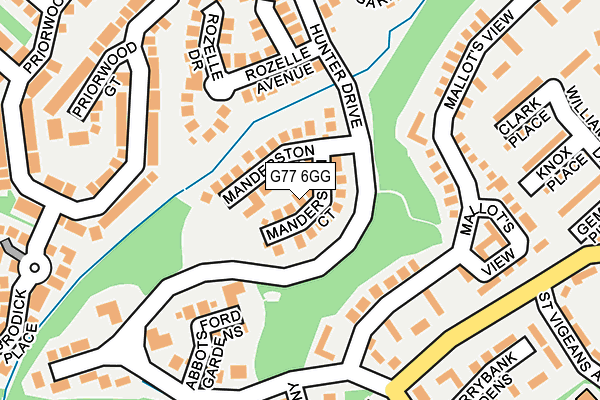 G77 6GG map - OS OpenMap – Local (Ordnance Survey)