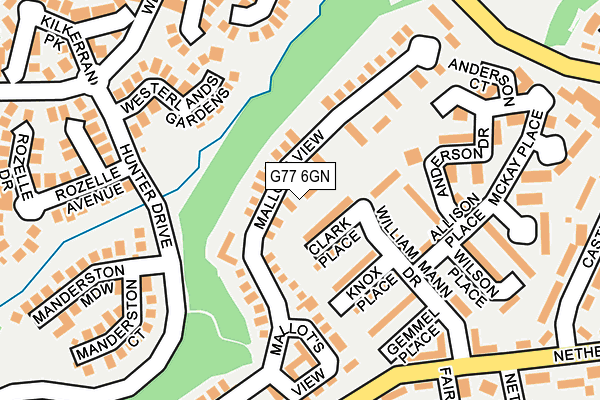 G77 6GN map - OS OpenMap – Local (Ordnance Survey)