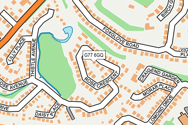 G77 6GQ map - OS OpenMap – Local (Ordnance Survey)