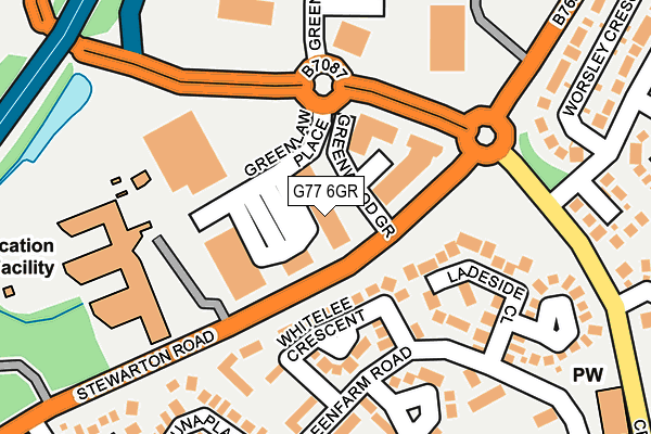 G77 6GR map - OS OpenMap – Local (Ordnance Survey)