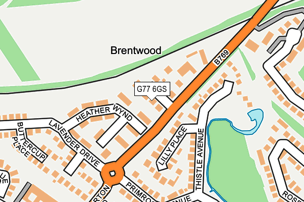 G77 6GS map - OS OpenMap – Local (Ordnance Survey)