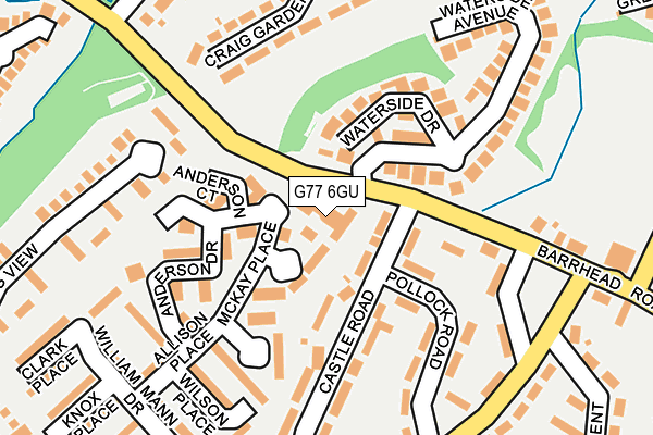 G77 6GU map - OS OpenMap – Local (Ordnance Survey)