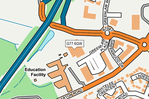 G77 6GW map - OS OpenMap – Local (Ordnance Survey)