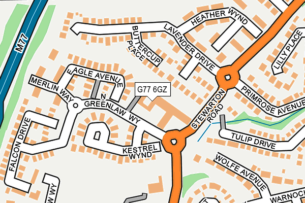 G77 6GZ map - OS OpenMap – Local (Ordnance Survey)