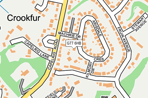 G77 6HB map - OS OpenMap – Local (Ordnance Survey)