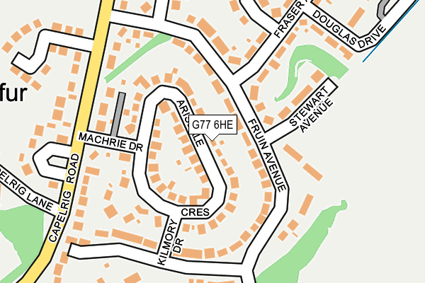 G77 6HE map - OS OpenMap – Local (Ordnance Survey)