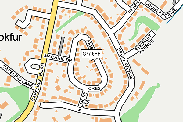 G77 6HF map - OS OpenMap – Local (Ordnance Survey)