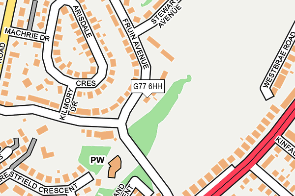 G77 6HH map - OS OpenMap – Local (Ordnance Survey)