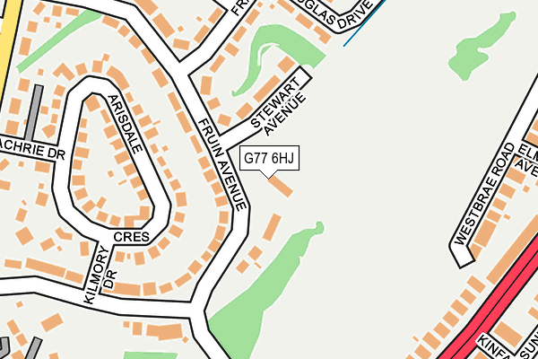 G77 6HJ map - OS OpenMap – Local (Ordnance Survey)