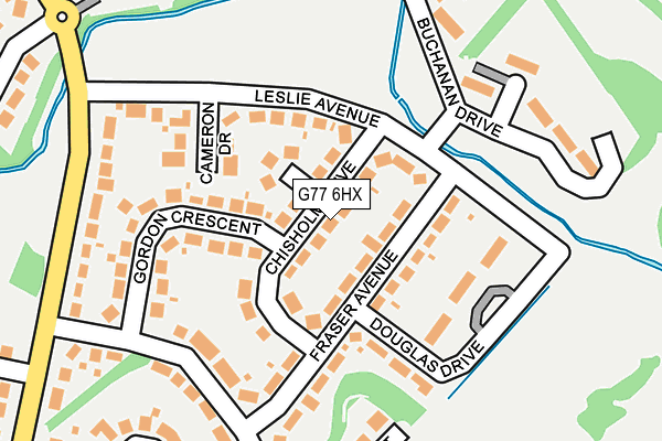 G77 6HX map - OS OpenMap – Local (Ordnance Survey)