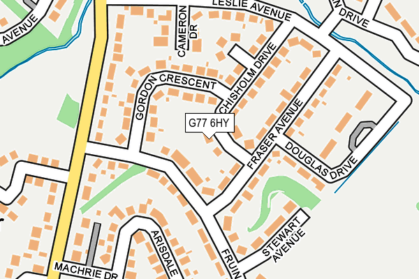 G77 6HY map - OS OpenMap – Local (Ordnance Survey)