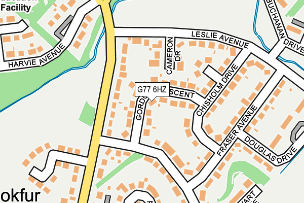 G77 6HZ map - OS OpenMap – Local (Ordnance Survey)