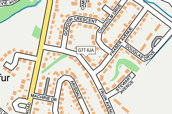 G77 6JA map - OS OpenMap – Local (Ordnance Survey)